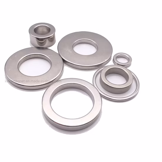 Grandes ímãs redondos fortes magnetizados axialmente Nicuni de ímãs de terras raras revestidos de zinco