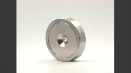 Ímã de pote NdFeB sinterizado com furo rebaixado de alto desempenho